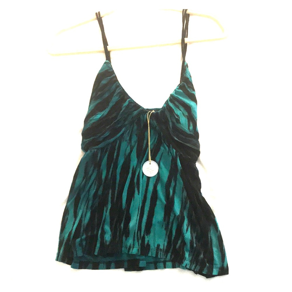 Maj, new with tags, turquoise and black tank top